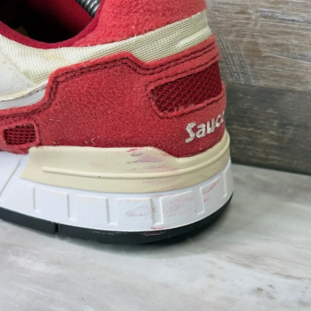 Saucony Shadow 5000 Men Size 11 Sneakers Retro Running Cream Red 2015